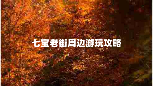 七寶老街周邊游玩攻略 七寶老街周邊游玩攻略