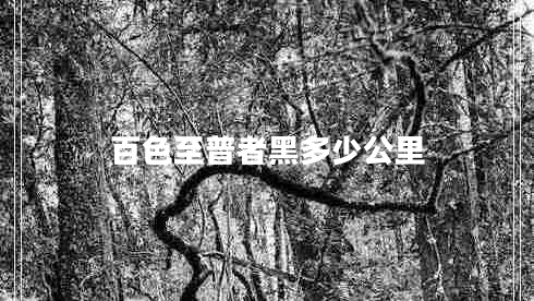 百色至普者黑多少公里