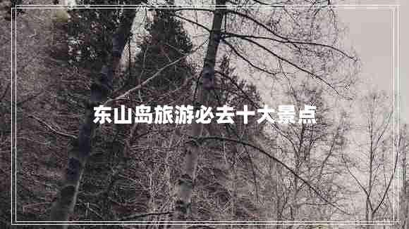 東山島旅游必去十大景點