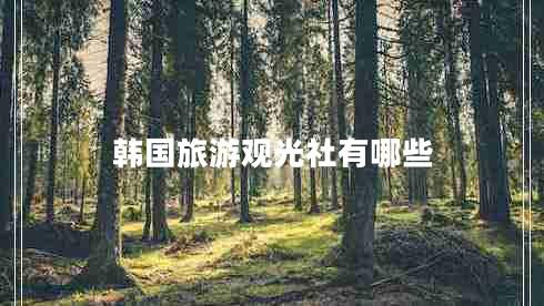 韓國(guó)旅游觀光社有哪些