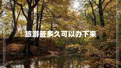 旅游簽多久可以辦下來