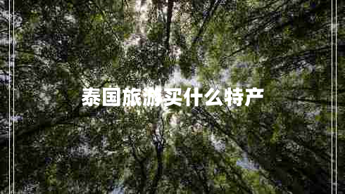 泰國旅游買什么特產(chǎn)