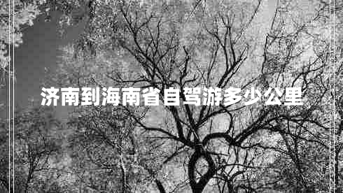 濟(jì)南到海南省自駕游多少公里 濟(jì)南到海南省自駕游多少公里