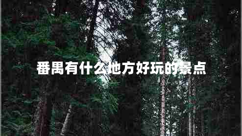 番禺有什么地方好玩的景點