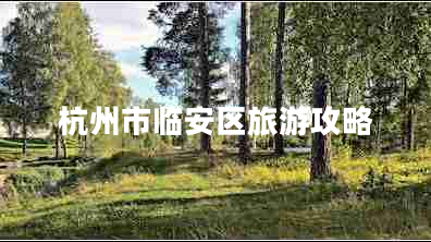 杭州市臨安區(qū)旅游攻略