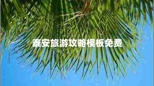 泰安旅游攻略模板免費(fèi)