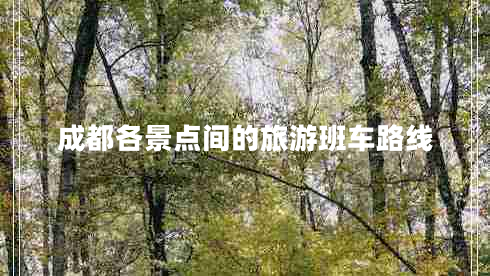 成都各景點間的旅游班車路線