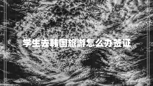 學(xué)生去韓國旅游怎么辦簽證