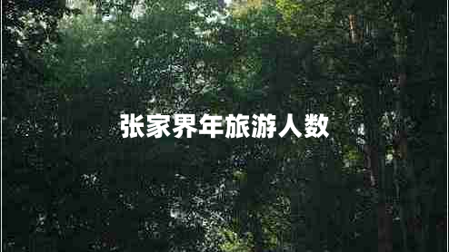 張家界年旅游人數