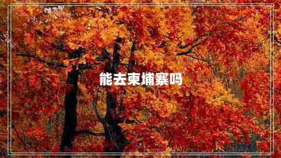 能去柬埔寨嗎 能去柬埔寨嗎