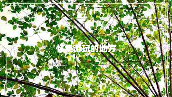 懷集游玩的地方