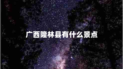 廣西隆林縣有什么景點(diǎn)