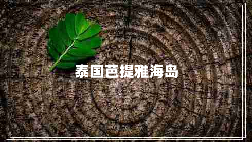 泰國芭提雅海島 泰國芭提雅海島