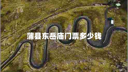 蒲縣東岳廟門票多少錢