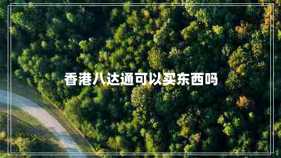 香港八達通可以買東西嗎