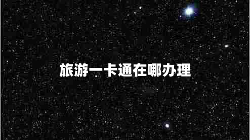 旅游一卡通在哪辦理 旅游一卡通在哪辦理
