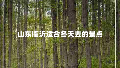 山東臨沂適合冬天去的景點(diǎn) 山東臨沂適合冬天去的景點(diǎn)