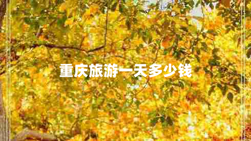 重慶旅游一天多少錢