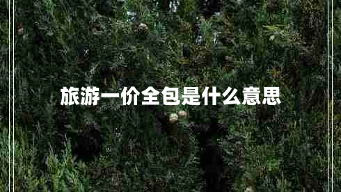 旅游一價(jià)全包是什么意思