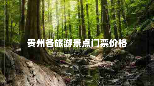 貴州各旅游景點(diǎn)門(mén)票價(jià)格