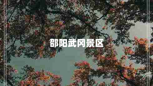 邵陽(yáng)武岡景區(qū)