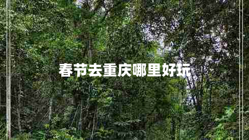 春節(jié)去重慶哪里好玩