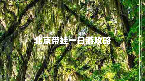 北京帶娃一日游攻略