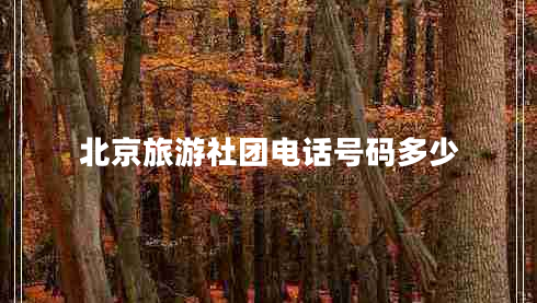 北京旅游社團(tuán)電話號碼多少