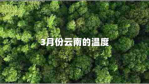 3月份云南的溫度