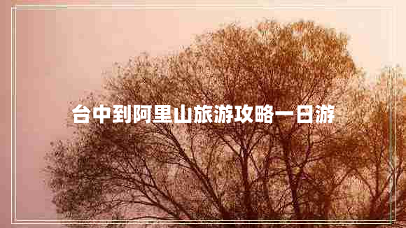 臺中到阿里山旅游攻略一日游