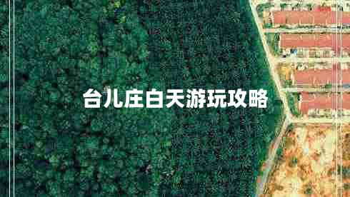 臺兒莊白天游玩攻略