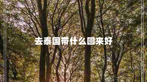 去泰國帶什么回來好 去泰國帶什么回來好