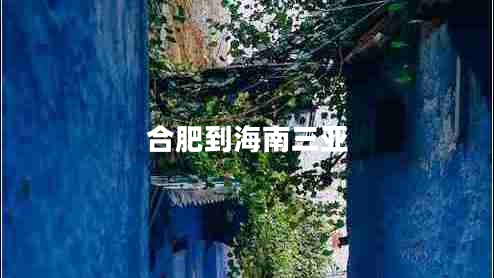 合肥到海南三亞 合肥到海南三亞