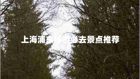 上海浦東旅游必去景點(diǎn)推薦