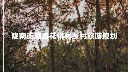 隴南市康縣花橋村鄉(xiāng)村旅游規(guī)劃