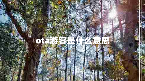 ota游客是什么意思 ota游客是什么意思