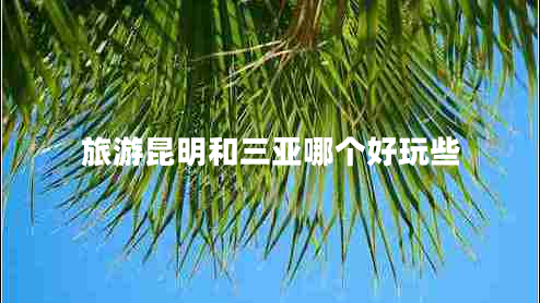 旅游昆明和三亞哪個好玩些