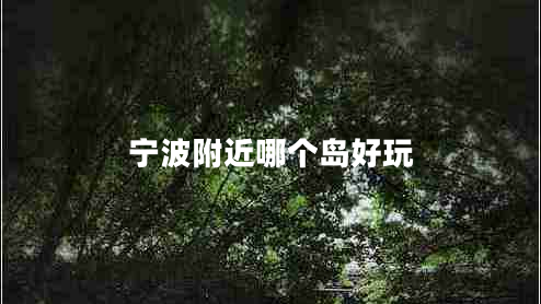 寧波附近哪個(gè)島好玩