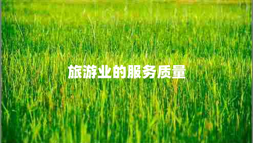 旅游業(yè)的服務質量
