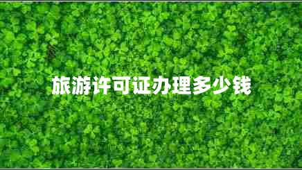 旅游許可證辦理多少錢