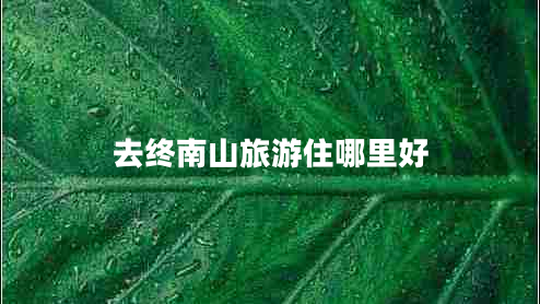 去終南山旅游住哪里好 去終南山旅游住哪里好