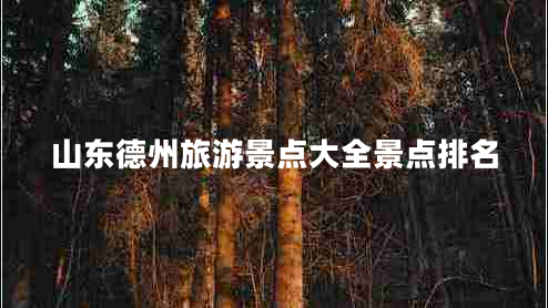 山東德州旅游景點(diǎn)大全景點(diǎn)排名