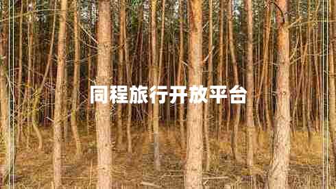 同程旅行開放平臺(tái)