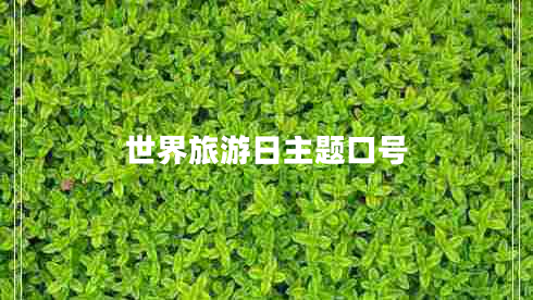 世界旅游日主題口號(hào)
