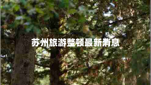 蘇州旅游整頓最新消息