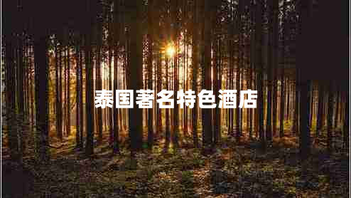 泰國(guó)著名特色酒店