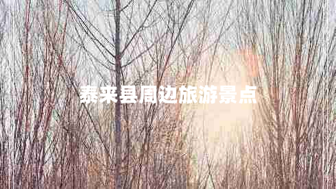 泰來(lái)縣周邊旅游景點(diǎn)
