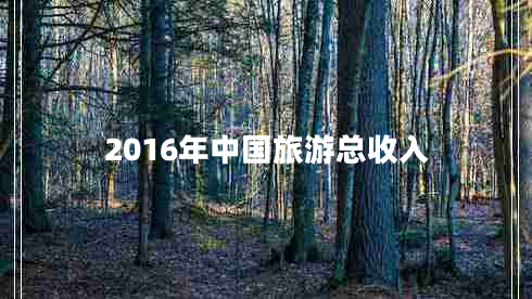 2016年中國旅游總收入
