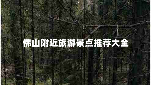 佛山附近旅游景點(diǎn)推薦大全