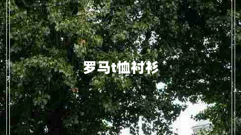 羅馬t恤襯衫 羅馬t恤襯衫